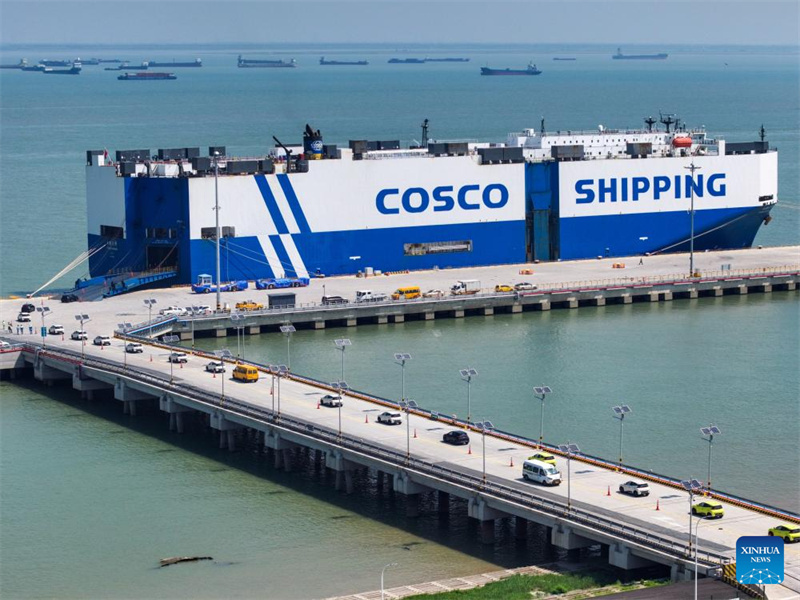 Jiangsu : le trafic de conteneurs et de marchandises du port de Taicang en nette hausse d'une année sur l'autre