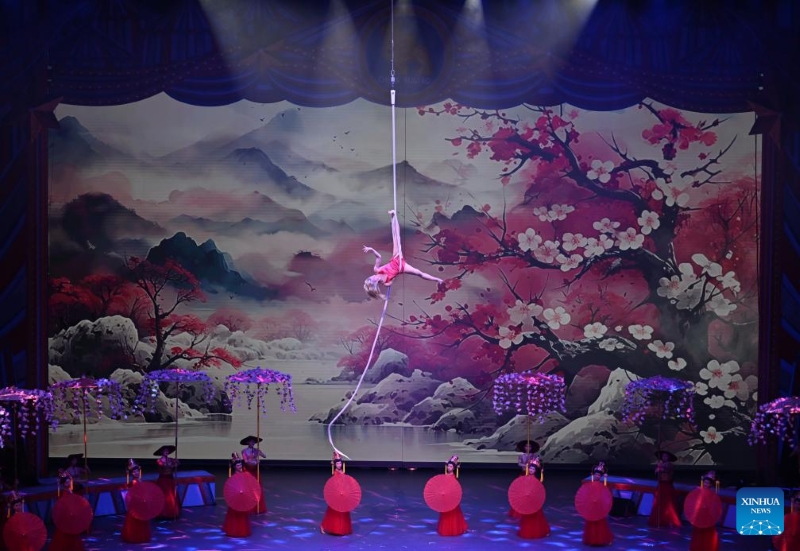 Hebei : ouverture du Festival international du cirque à Wuqiao, la ? terre natale de l'acrobatie ? en Chine