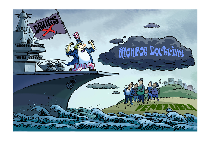 Commentaire illustré sur la pression américaine sur le Venezuela : ? Une démonstration de force ?